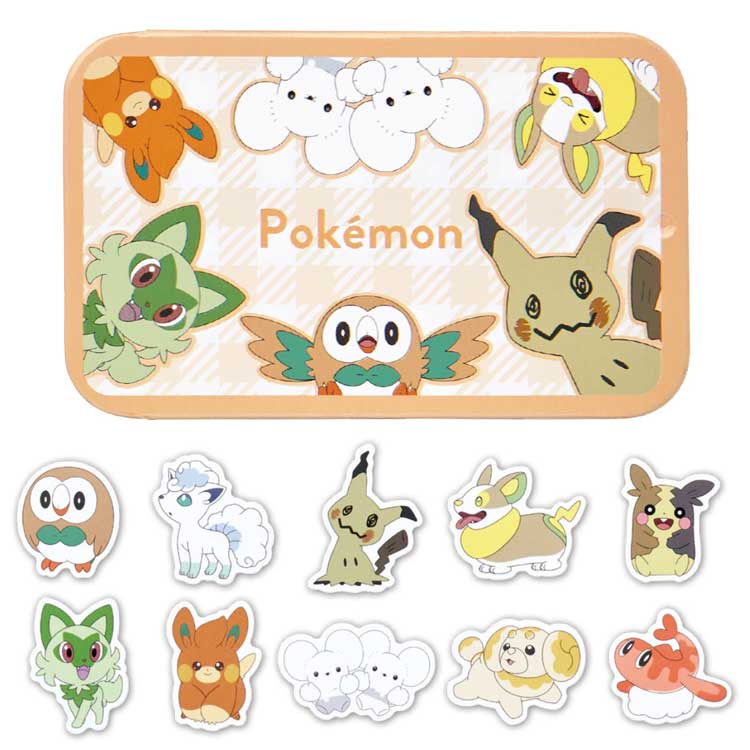 ポケットモンスター 缶ケースシール ポケモンMIXオレンジ 067317 pokemon ポケモン