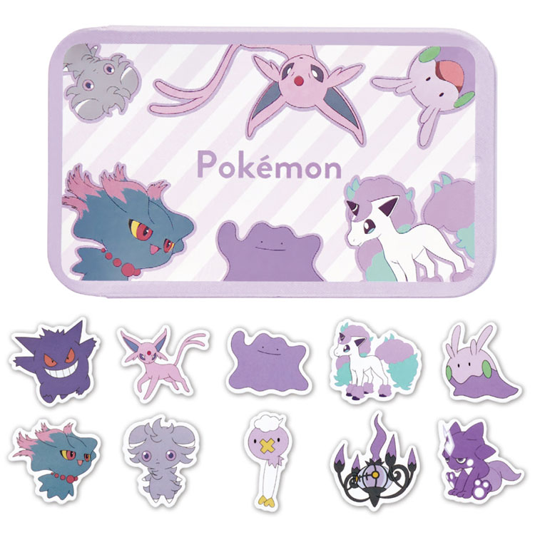 ポケットモンスター 缶ケースシール ポケモンMIXパープル 067331 pokemon ポケモン