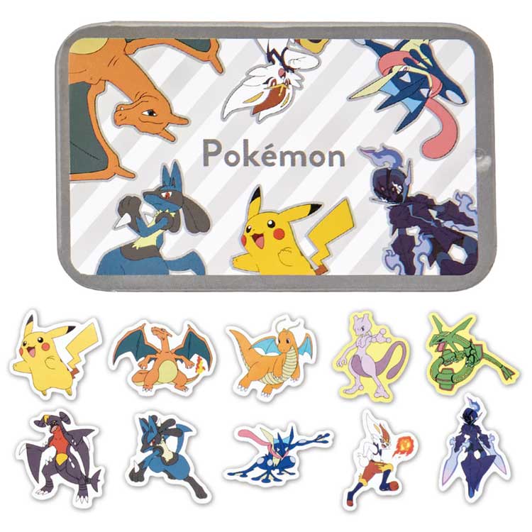 ポケットモンスター 缶ケースシール ポケモンMIXグレー 067348 pokemon ポケモン