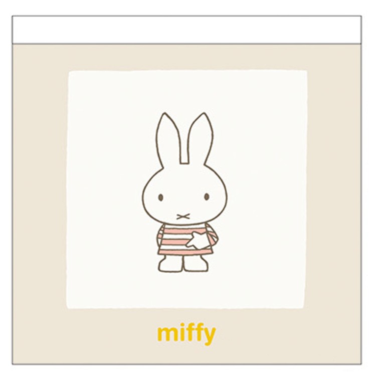 ミッフィー メモパッド スクエア beige 992246 Miffy ディックブルーナ ベージュ