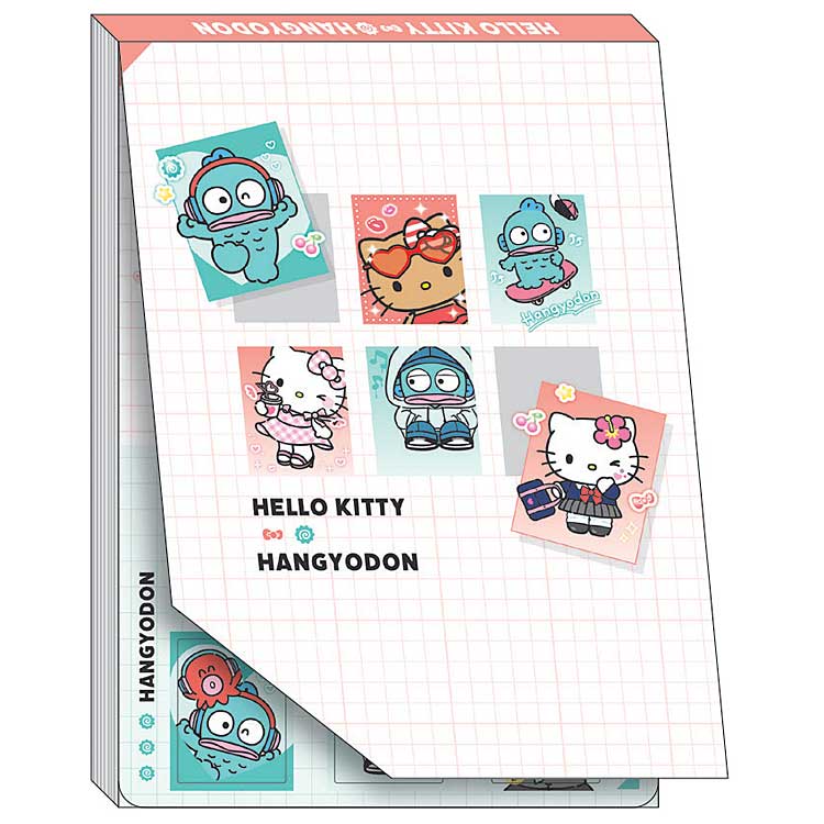 ハローキティ&ハンギョドン シール付きメモ 074698 ハイ!ポーズ! SANRIO サンリオキャラクターズ...