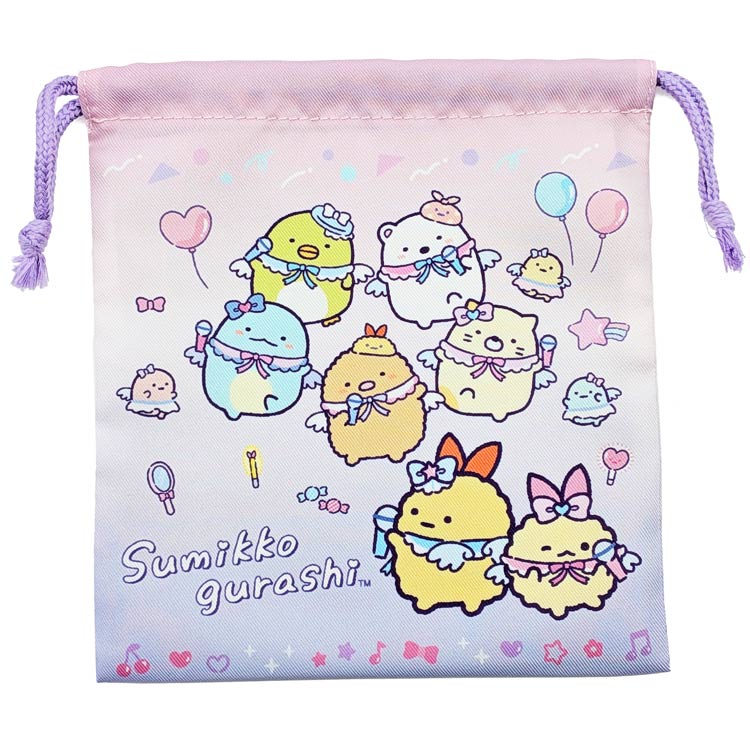 乐天商城 - すみっコぐらし 巾着 S きんちゃく 巾着袋 袋 小物入れ コップ入れ コップ袋 入園入学グッズ 004258