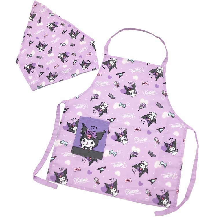 クロミ エプロン三角巾セット 110cm 062765 SANRIO サンリオキャラクターズ