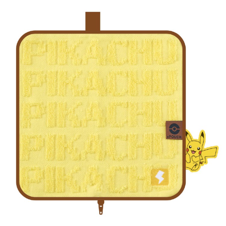 乐天商城 - ポケットモンスター どっとポーチ ピカチュウ BF Basic .POUCH ファスナー付 タオル ペットボトルカバー イエロー