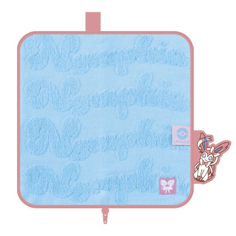 ポケットモンスター どっとポーチ ニンフィア BF Basic .POUCH ファスナー付 タオル ペットボトルカバー ブルー