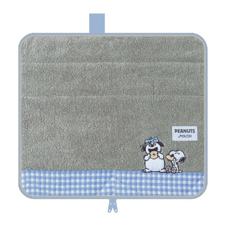 スヌーピー どっとポーチ スヌーピー キープ スヌーピー&オラフ BF Keep Stand .POUCH 保温 保冷 ファスナー付 タオル ペットボトルカバー グレー