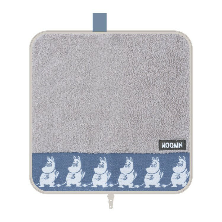 ムーミン どっとポーチ グレー BF Basic .POUCH ファスナー付 タオル ペットボトルカバー