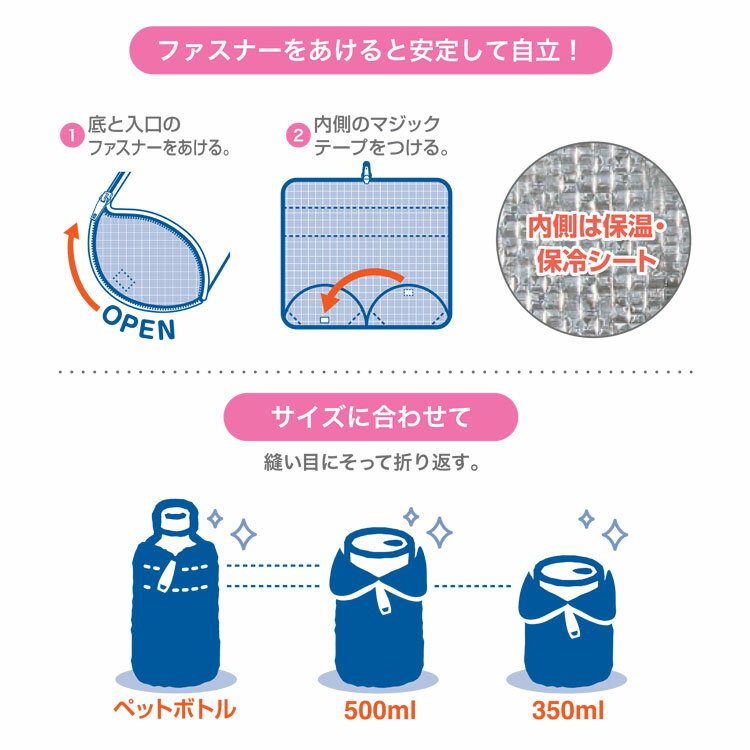 ドラえもん どっとポーチ キープ ビッグライト BF Keep Stand .POUCH 保温 保冷 ファスナー付 タオル ペットボトルカバー 3