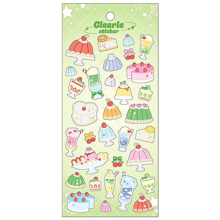 商品仕様ドロップ素材ならではの透明感を生かしたデザインのシールです！透け感にキラキラに光るラメも魅力的♪ 【サイズ】 本体：約H175×W90mm パッケージ：約H202×W93×D2mm 【素材】ドロップ・ラメ加工 【重量】約14.3g 【生産国】中国特記事項※画像はあくまでも商品イメージになります。実際の商品と色や仕様が異なる場合がありますので、予め御了承ください。 ※メーカー希望小売価格はメーカーカタログに基づいて掲載しています。