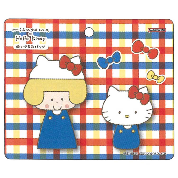 mizutama×ハローキティ ぬいぐるみバッジ 047577 mizutama×サンリオキャラクターズ 第2弾 SANRIO コラボ...