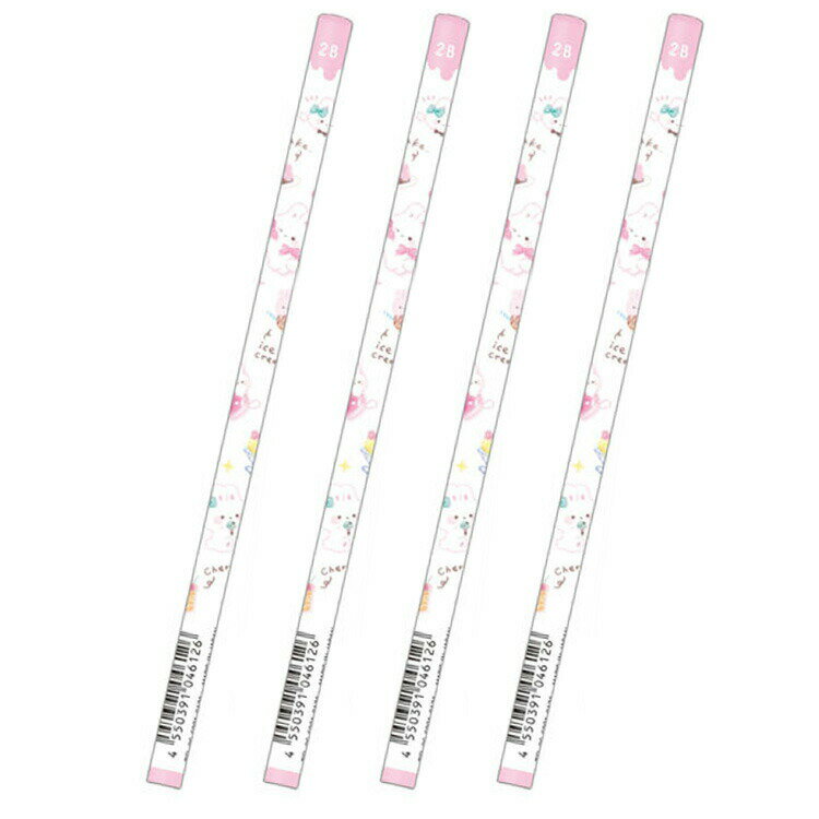 4本セット クラウドポップタイム 鉛筆2B丸 ストロベリーA 046126 第3弾