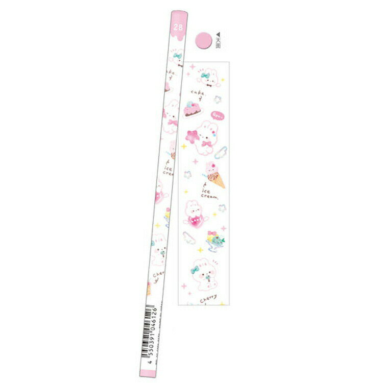 4本セット クラウドポップタイム 鉛筆2B丸 ストロベリーA 046126 第3弾