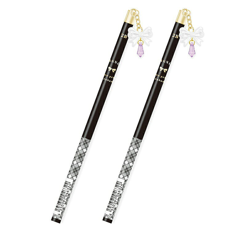 商品仕様ボリューミーでかわいいリボンビーズ付き★【サイズ】本体：約直径7.5×H180mm(飾り部分含まず)【内容】鉛筆(2B・丸軸)：同柄2本セット 【素材】木、黒鉛、MS、アクリル、銅、鉄【原産国】中国特記事項※画像はあくまでも商品イメージになります。実際の商品と色や仕様が異なる場合がありますので、予め御了承ください。 ※メーカー希望小売価格はメーカーカタログに基づいて掲載しています。