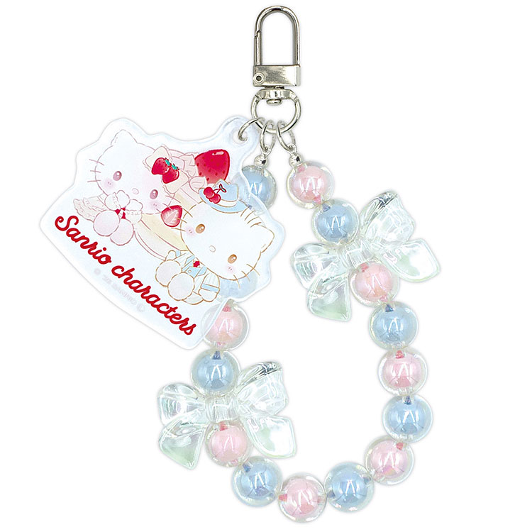 ハローキティ＆ディアダニエル キャンディビーズキーチェーン ハローキティ&ディアダニエル ショートケーキ・スカイブルーチェリーケーキ