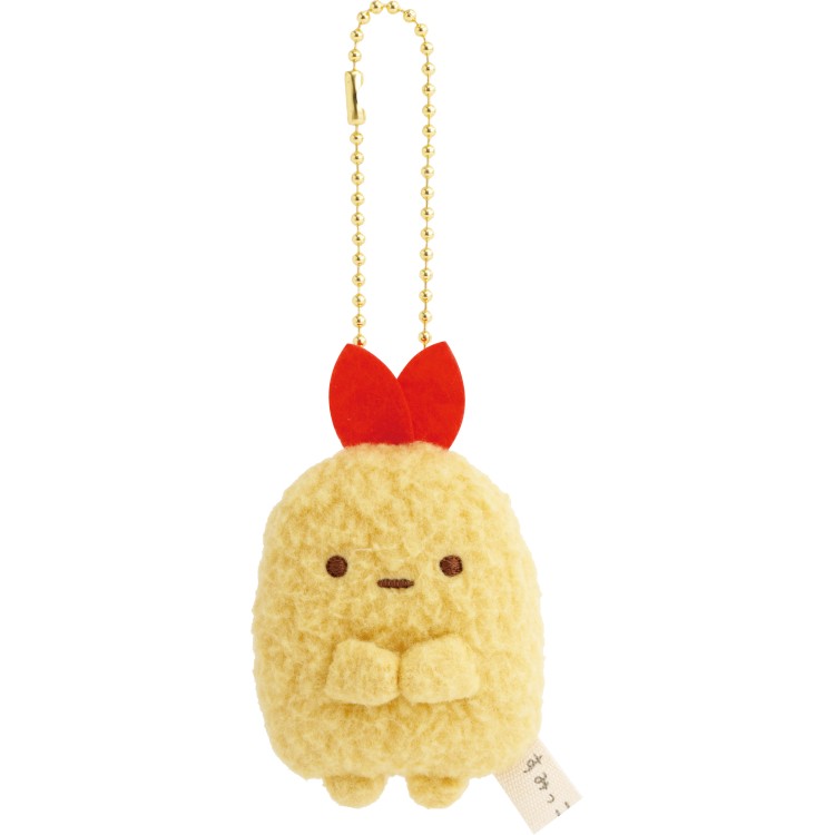 乐天商城 - すみっコぐらし ミニミニぬいぐるみクリーナー えびふらいのしっぽ ぬいぐるみキーホルダー スマホ画面クリーナー ベージュ