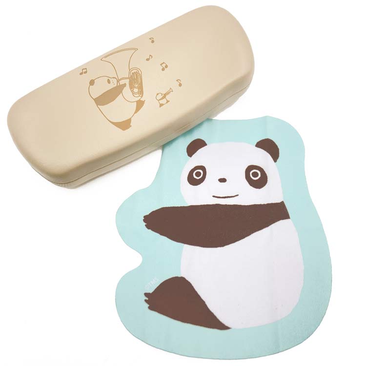 パンダコパンダ メガネケース&クロスセット ベージュ 988683 アニメキャラクター