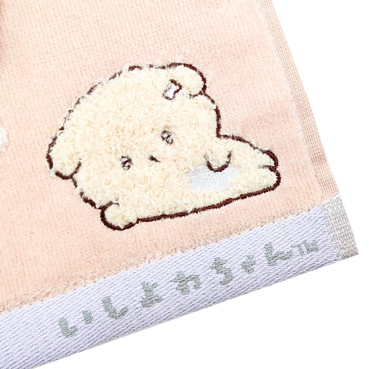 キャラクターハウス キャロルのいしよわちゃん タオルハンカチ ピンク 903325 26SS サンエックス いぬ 三日坊主｜アングル2