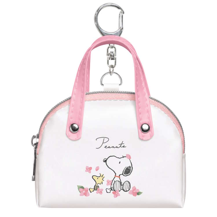 スヌーピー ミニバッグキーホルダー サクラ キーホルダー アクセサリー 目印 めじるし アクセント 小物入れ ミニポーチ 373919