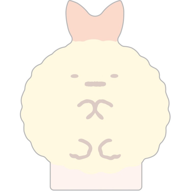 すみっコぐらし むちむちまんまる付箋メモ えびふらいのしっぽ たぬきのまんまるレストラン ダイカット カラー ぷにぷに alphakids-10441595 キャラクターハウス キャロル サンプル画像2