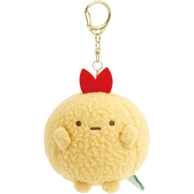 すみっコぐらし ぶらさげまんまるぬいぐるみ えびふらいのしっぽ たぬきのまんまるレストラン ぬいぐるみキーホルダー