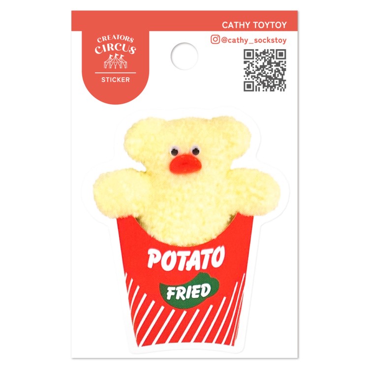 CATHY TOYTOY 스티커 KumaDack in Potato 254033 크리에이터스 서커스 CREATORS CIRCUS