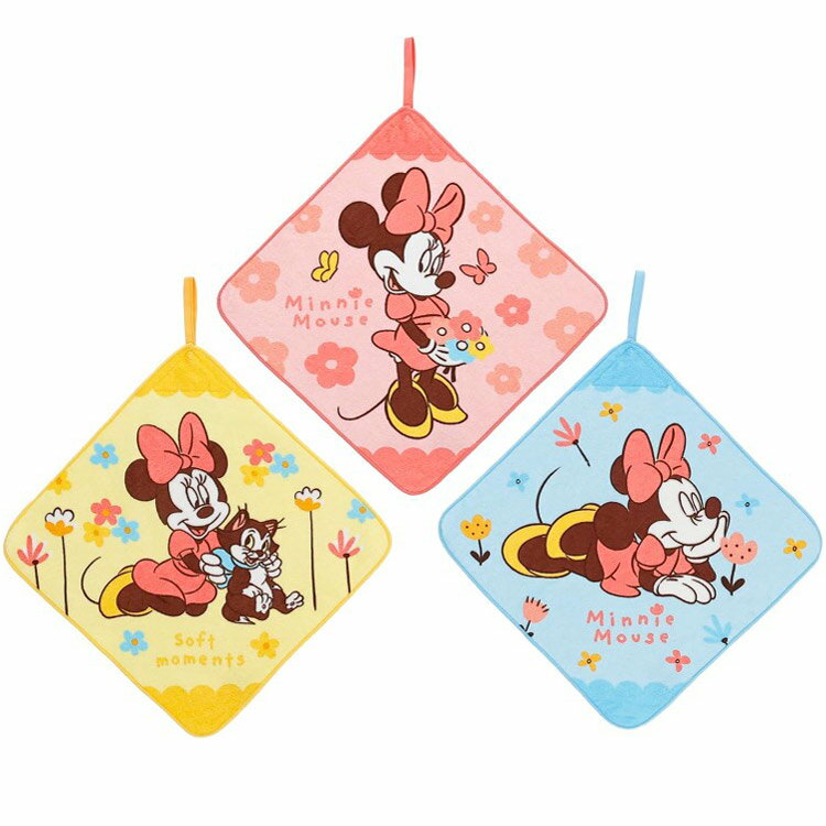 乐天商城 - ミニー ループタオル3P ソフトモーメント 008292 Disney ディズニー
