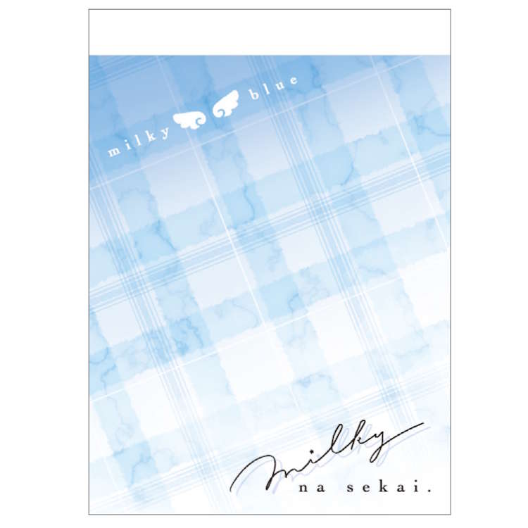Rakuten - milky blue ミニメモ チェック めも メモ帳 メモ紙 メッセージ 伝言 311985