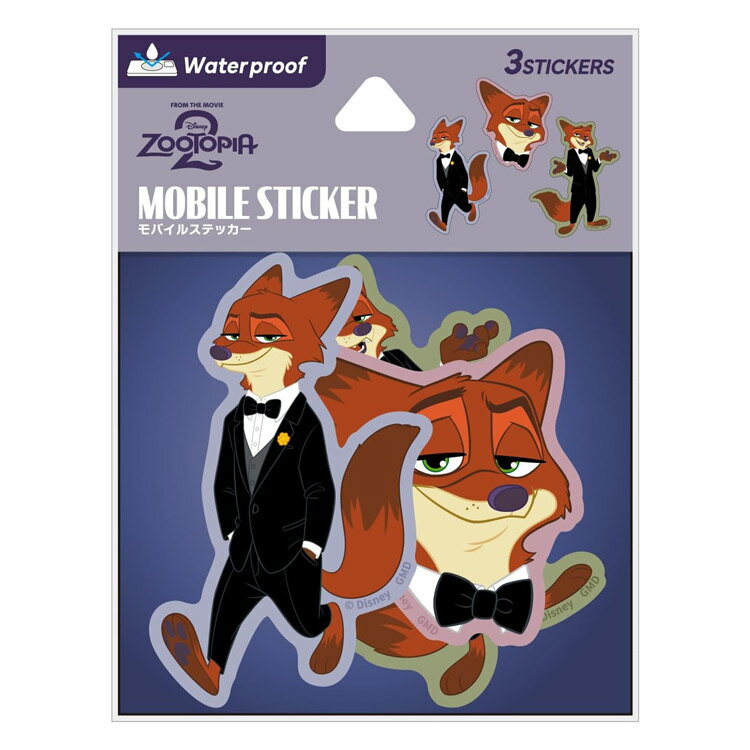 乐天商城 - ズートピア モバイルステッカー タキシードニック 588728 ディズニー Disney
