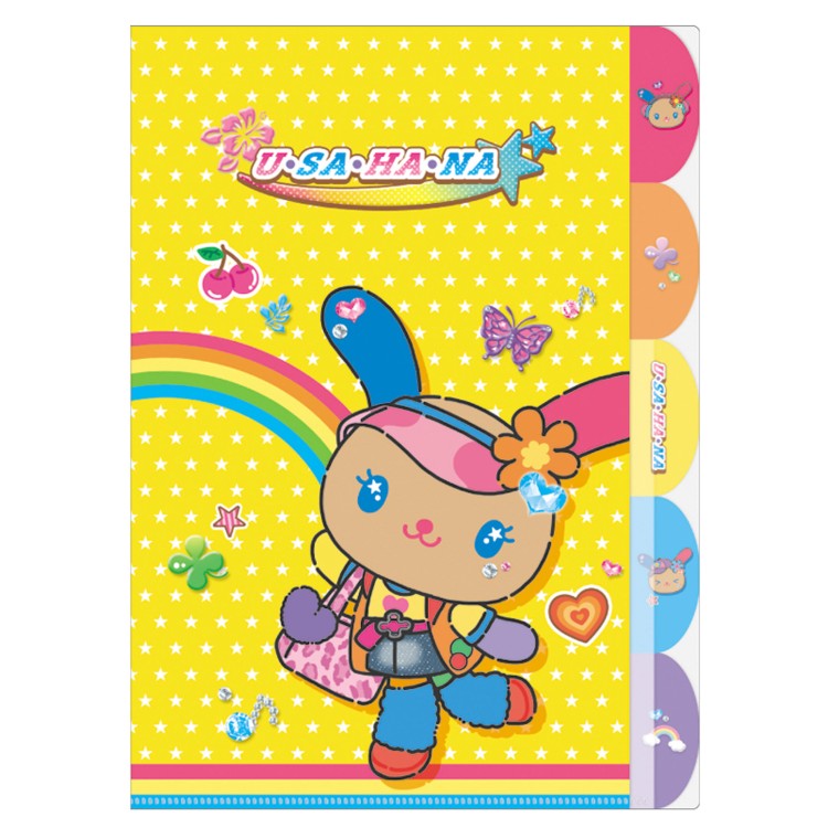 乐天商城 - ウサハナ 5INDEXクリアファイル ポップギャル 376262 usahana サンリオ