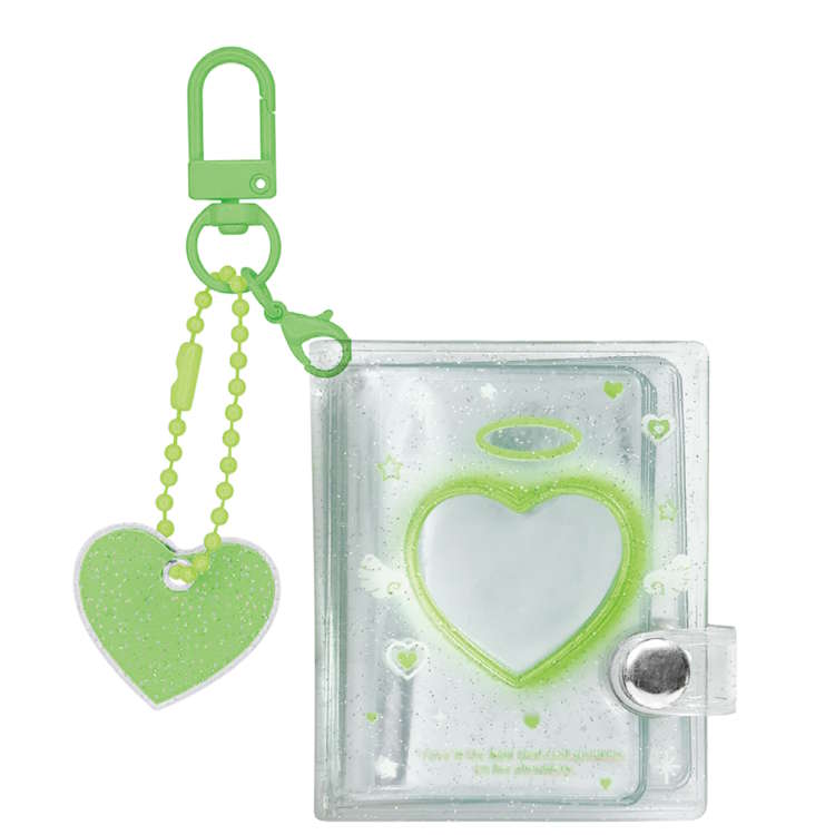 グリーン ミニミニファイルキーホルダー 推し活 推し色 コレクション 目印 めじるし 持ち歩き 321809