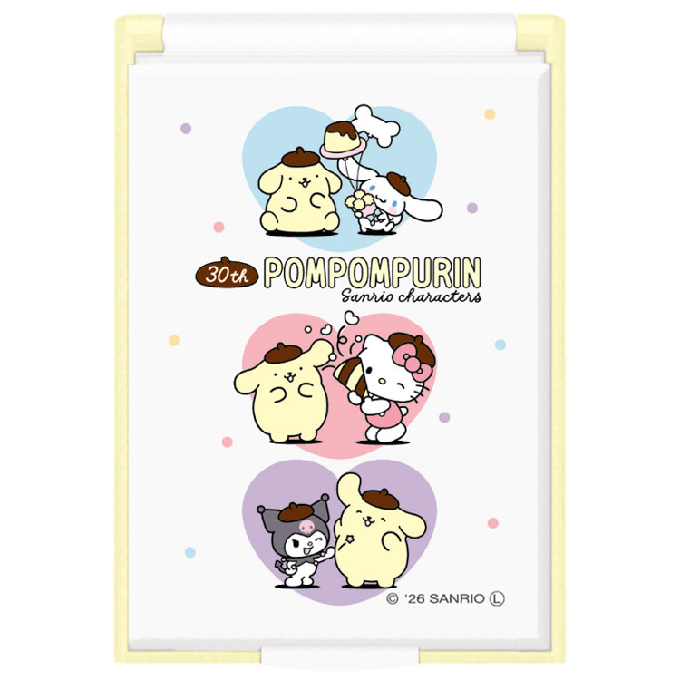 乐天商城 - ポムポムプリン Sサイズミラー ほめてほめられ 30th 378648 30周年 SANRIO サンリオ