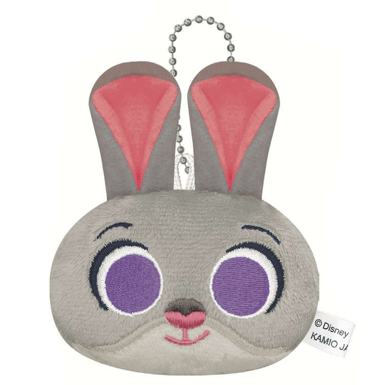 乐天商城 - ズートピア ミニフェイスキーホルダー ジュディ ダイカットフェイス ボールチェーン マスコット コレクション 070430