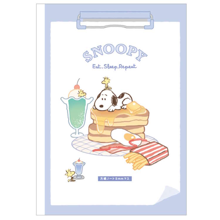 乐天商城 - スヌーピー B5方眼ノート 5mmマス YUMYUM DINER 5mm方眼 学習帳 がくしゅうちょう ほうがんノート 075480