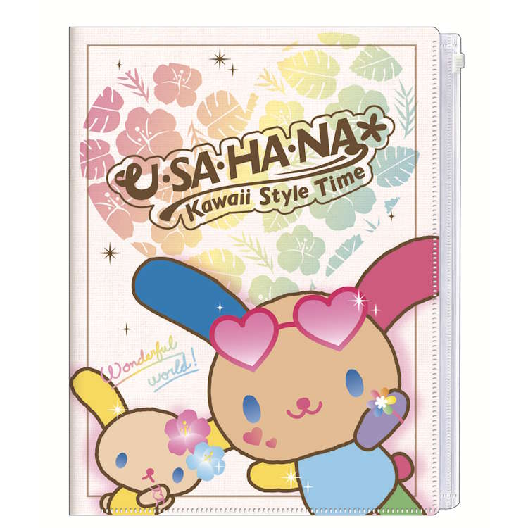 Rakuten - ウサハナ ファスナー付6ポケットクリアファイル Kawaii Style Time クリアファイル 収納 整理 ファイル 077378