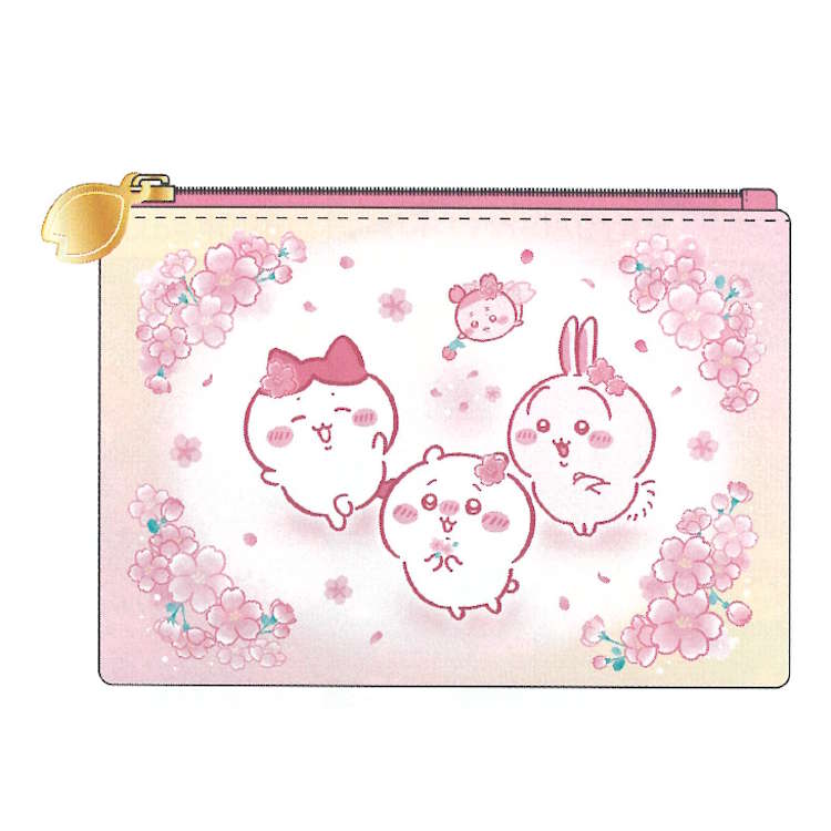 ちいかわ ティッシュポーチ サクラ ティッシュケース ポーチ 小物入れ Sakura Pink 050348