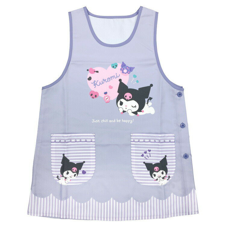 乐天商城 - クロミ エプロン 大寸 転写脇釦 3L〜4L パープル 905442 サンリオ SANRIO