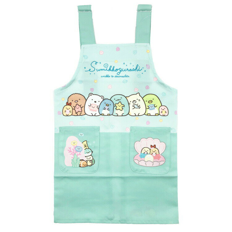 Aprons - すみっコぐらし 子供エプロン 転写H型 グリーン 150cm 905527 サンエックス San-X