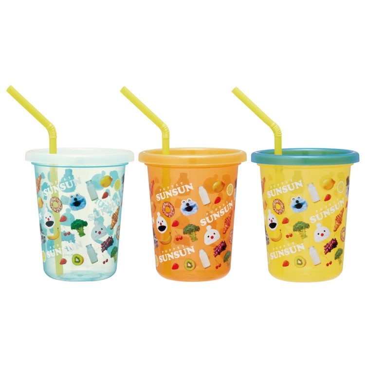 乐天商城 - パペットスンスン SIH3ST ストロー付タンブラー320ml 3個セット PUPPET SUNSUN トゥーホック
