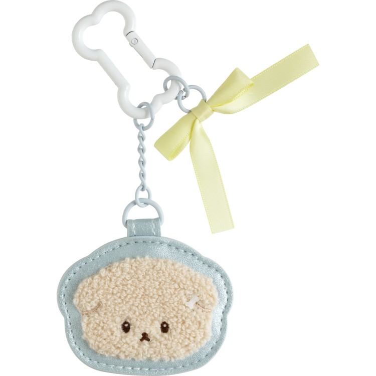 いしよわちゃん ミラーカラビナチャーム いしよわちゃん 推しだいすき キーホルダー サガラ刺繍 鏡 骨型カラビナ