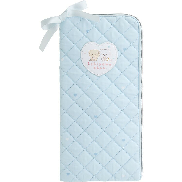 乐天商城 - いしよわちゃん ポーチ 推しだいすき ペンライト入れ ペンラポーチ ブルー ハート リボン キルティング 推し活グッズ