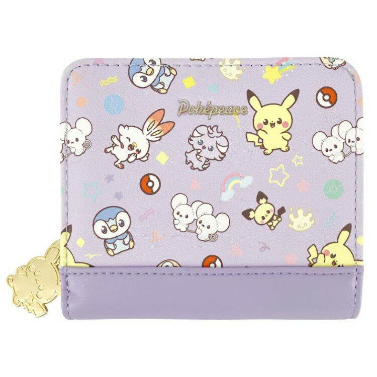 Wallets （No Coin Pocket） - ポケットモンスター ラウンド札入れ PUR 157217 ポケピース パターンイラスト pokemon ポケモン