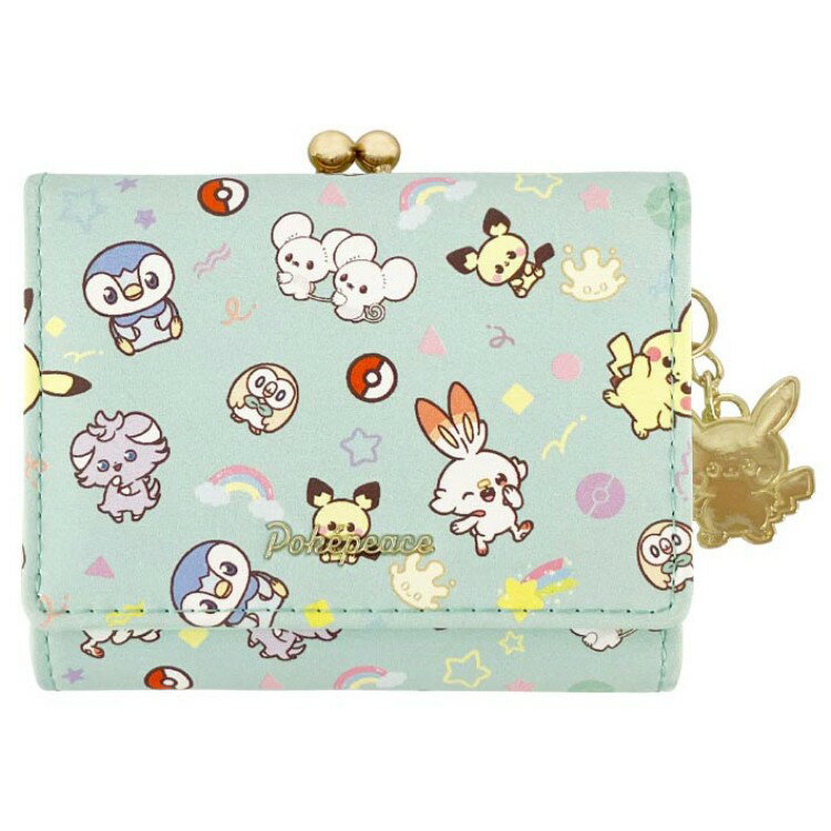 Rakuten - ポケットモンスター 口金ミニ財布 MIT 157248 ポケピース パターンイラスト pokemon ポケモン