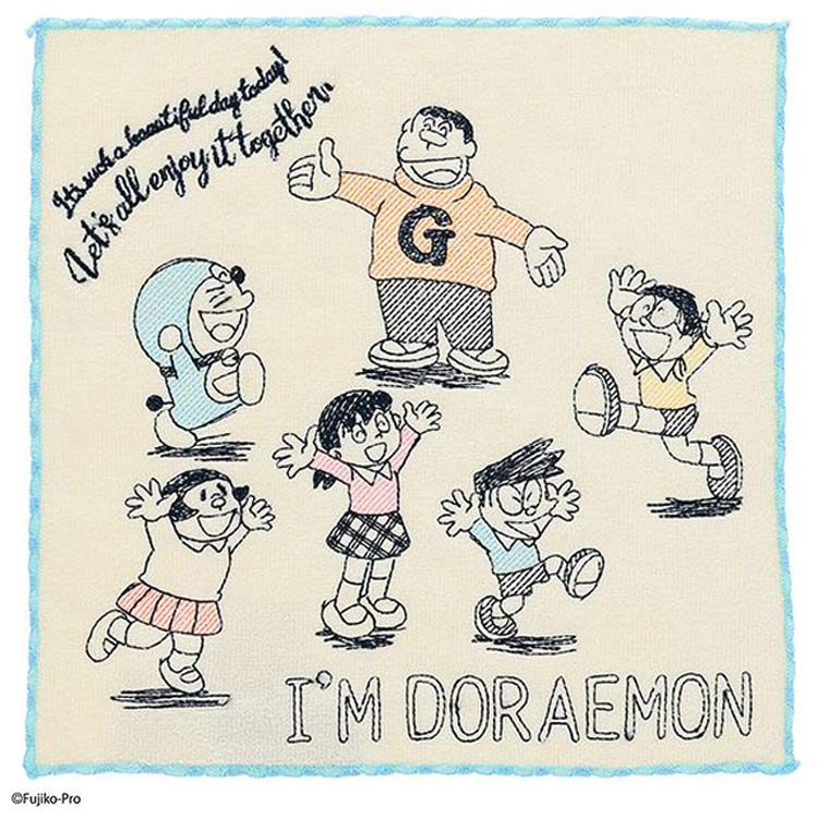 ドラえもん ミニタオル エンジョイトゥギャザー 004768 アイムドラえもん I'mDoraemon ホワイト