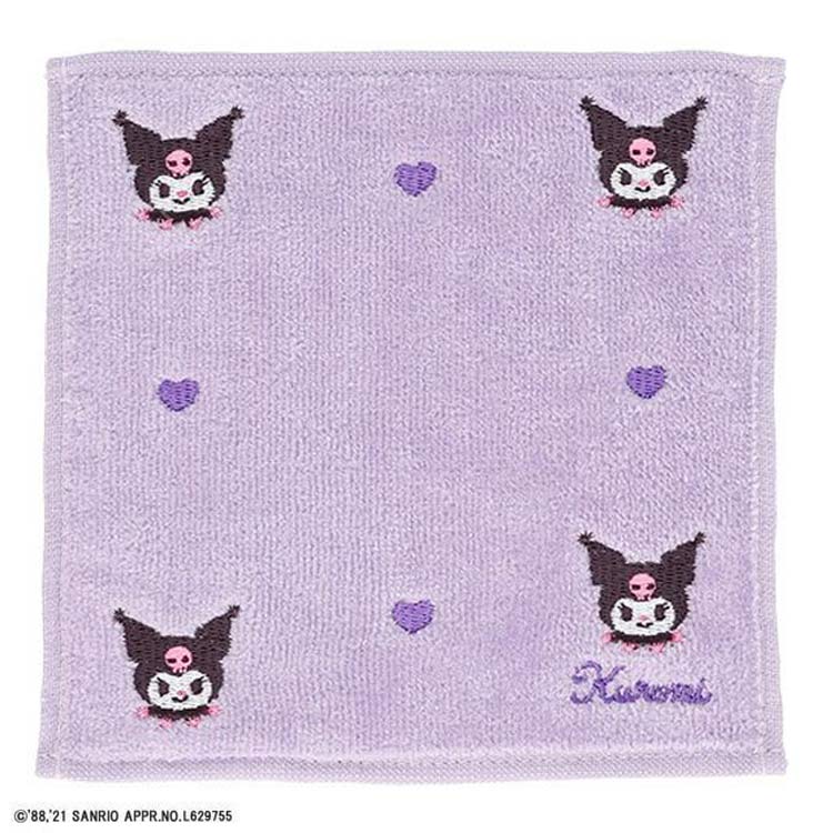 Towels, Handkerchieves - クロミ まめタオル タイニーハート 004577 KUROMI サンリオ パープル