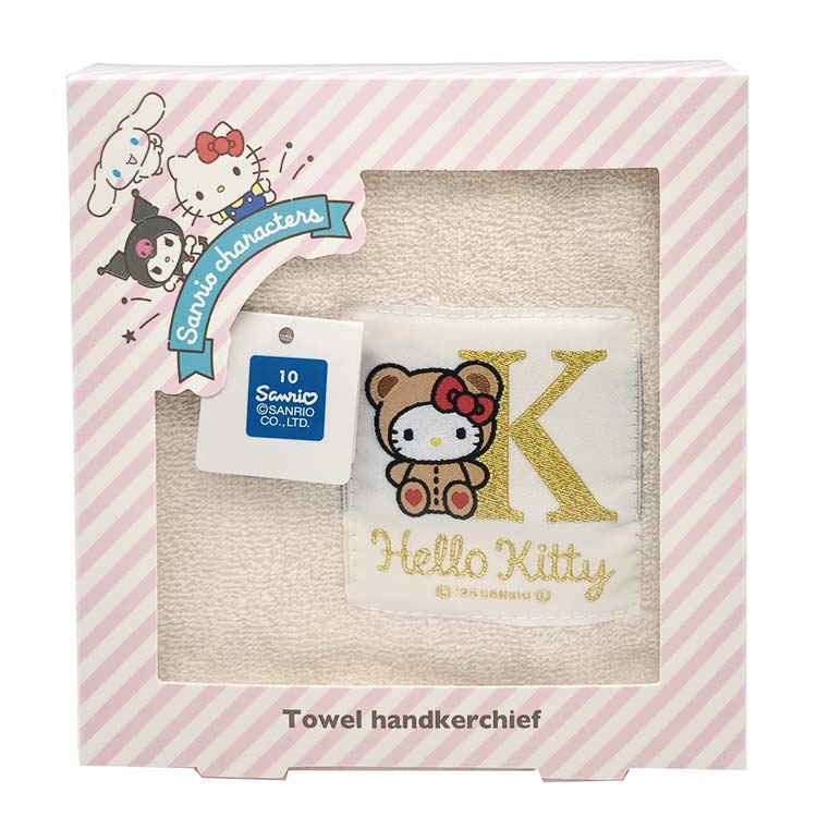 Hand Towel, Handkerchief - ハローキティ タオルハンカチ K 903738 イニシャル Hello Kitty サンリオ