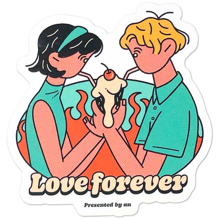 樂天商城 - an ステッカー Love forever 253470 クリエイターズサーカス