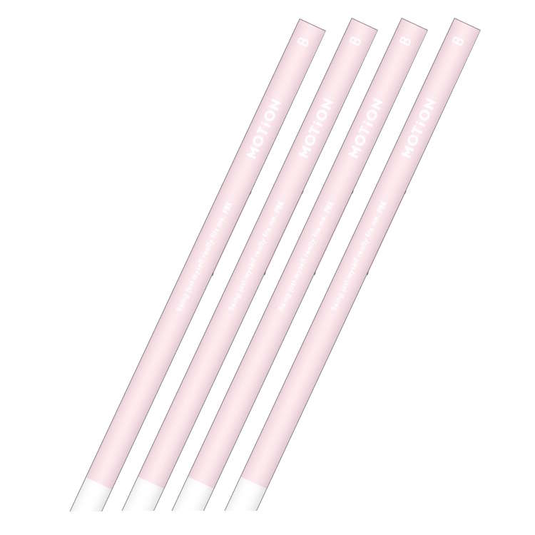 Rakuten - 【4本セット】MOTiON 鉛筆B pink えんぴつ 筆記具 筆記用具 314818