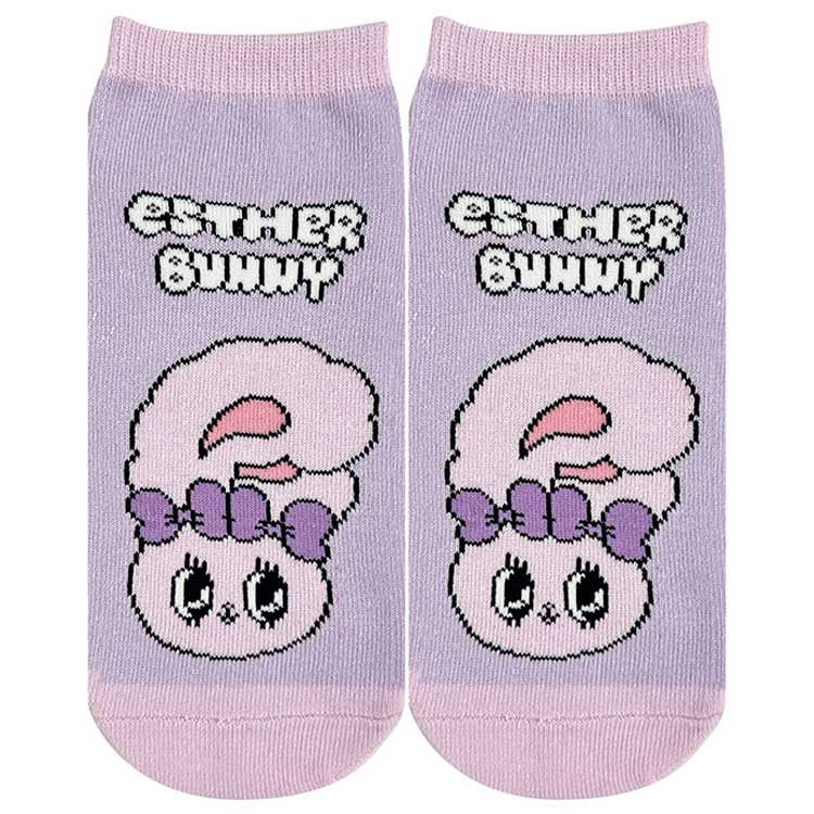 乐天商城 - エスターバニー 18582 アンクルソックス レディース ラベンダーバニー フェイス