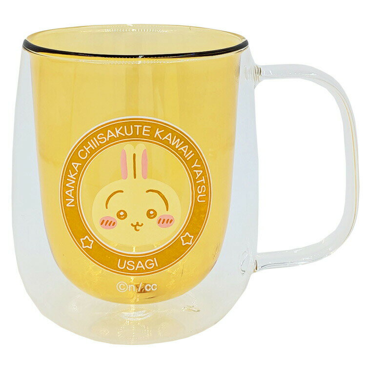 ちいかわ ダブルウォールグラス250ml うさぎ 303276 マグ CHIIKAWA なんか小さくてかわいいやつ ナガノ