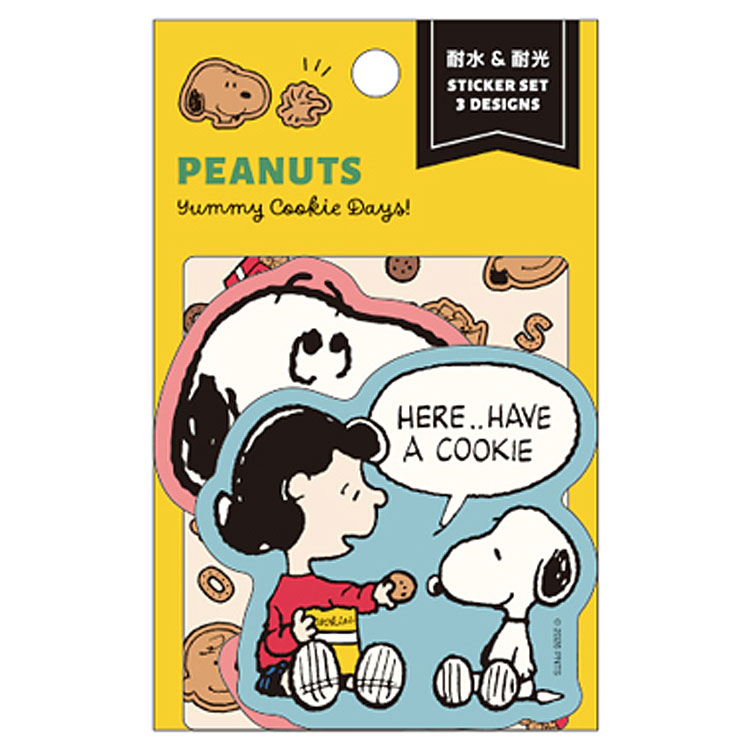 乐天商城 - スヌーピー ステッカーセット 黄 308324 Yummy Cookie Days! PEANUTS ピーナッツ